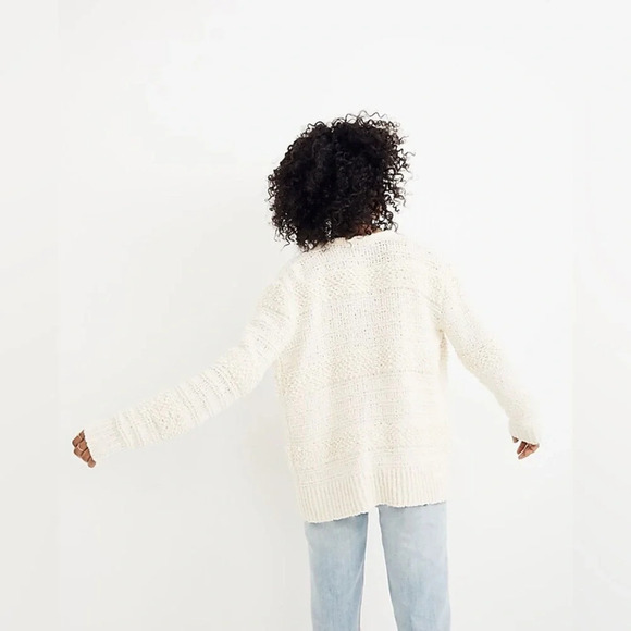 Madewell Bronson Cardigan Sweater. Chunky Textured Knit Soft Comfy Layer. Small - Picture 11 of 14